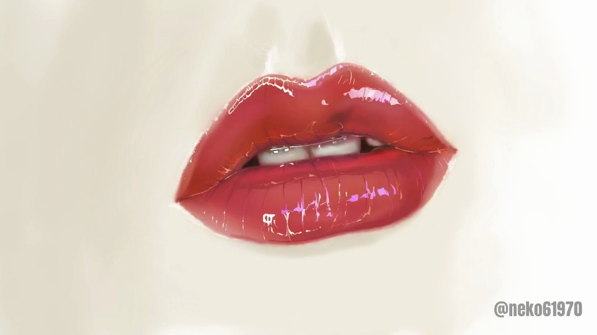 【板绘】教你厚涂画嘴唇,这个色号真的是完美啊