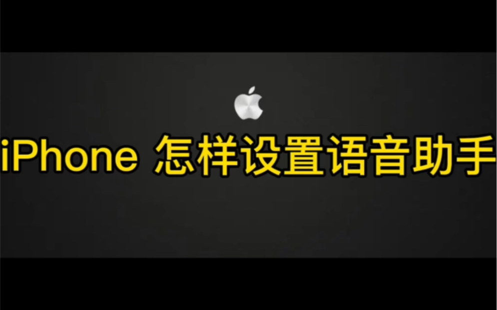 iPhone 怎样设置语音助手哔哩哔哩bilibili