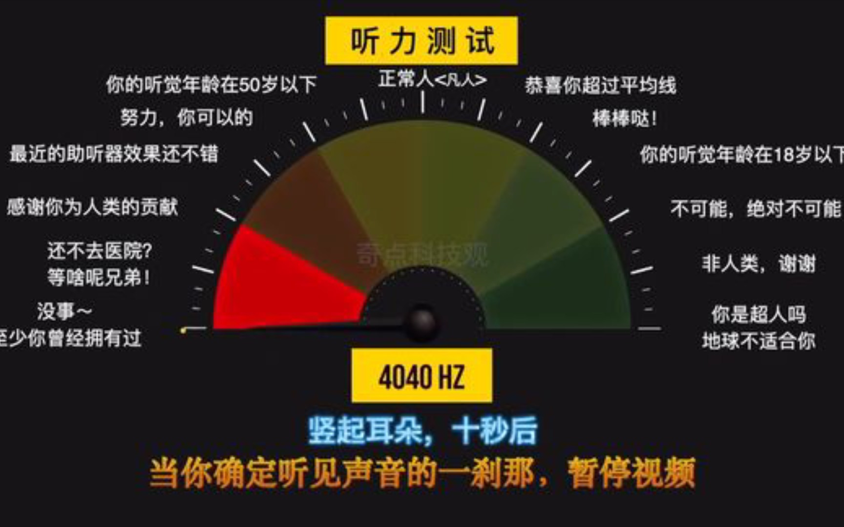 测测你的耳朵几岁了?人类能听到的声音赫兹是多少范围.听力测试