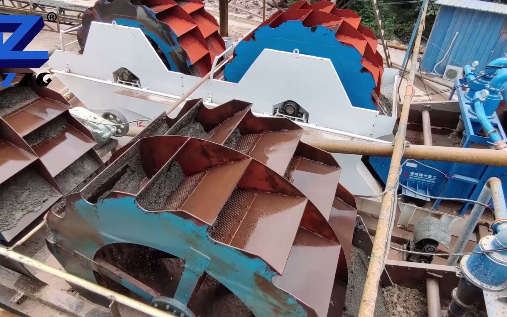 双轮洗砂机轮斗式洗砂机洗砂设备