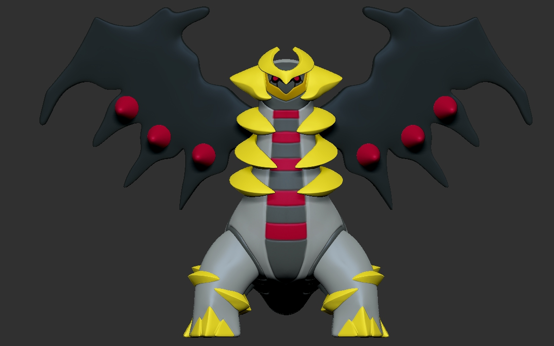 宝可梦鬼龙3d手办模型制作