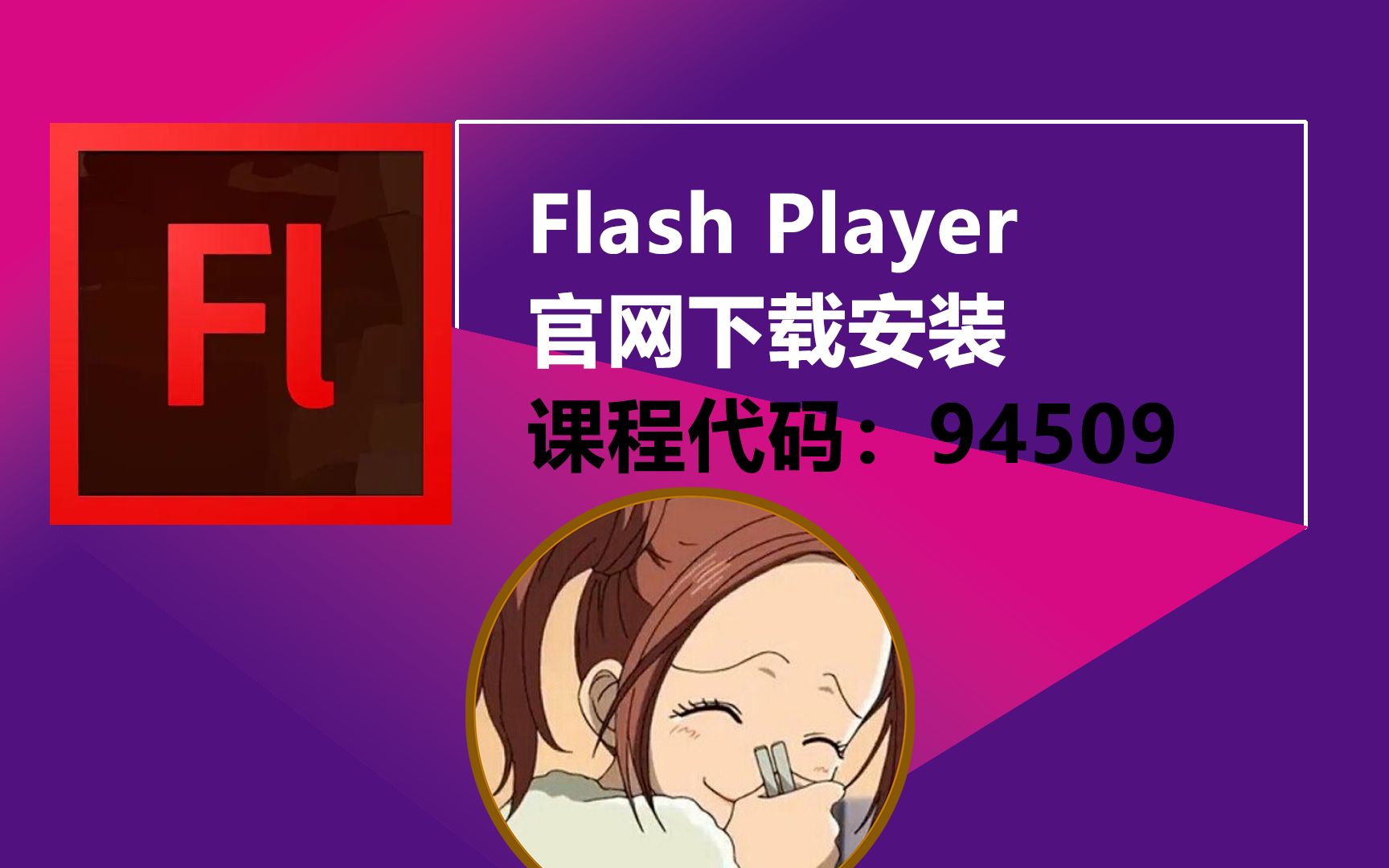 如何官网下载Flash Player,安全免费,二维动画,自考课程代码94509哔哩哔哩bilibili