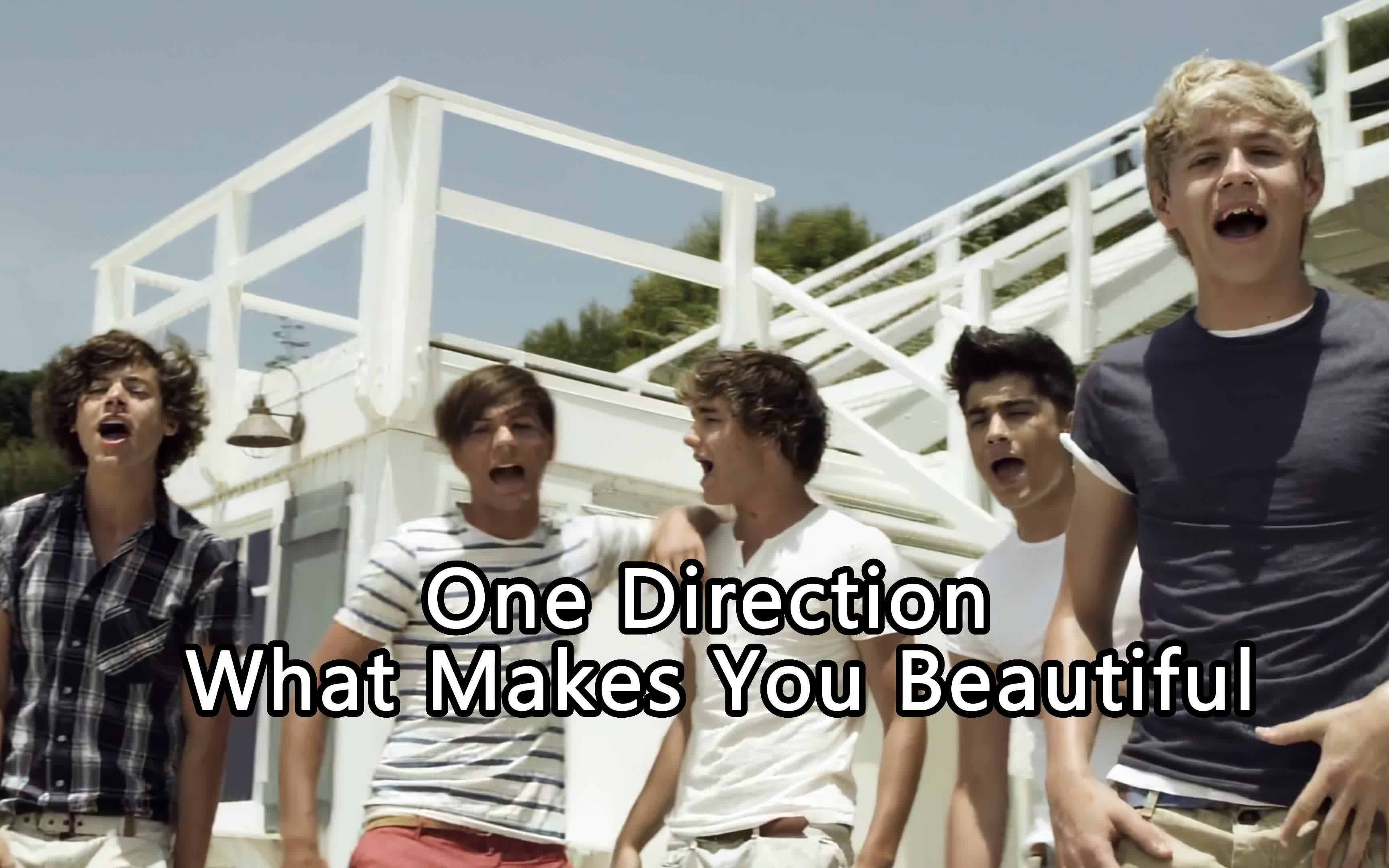 [图][单向组合]One Direction-What Makes You Beautiful(无损音质4K60MV)[中英字幕]SQ(FLAC16/44)