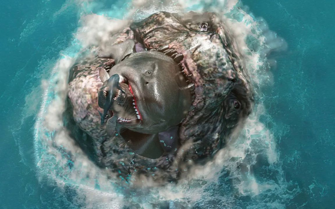 哥斯拉VS巨齿鲨图片