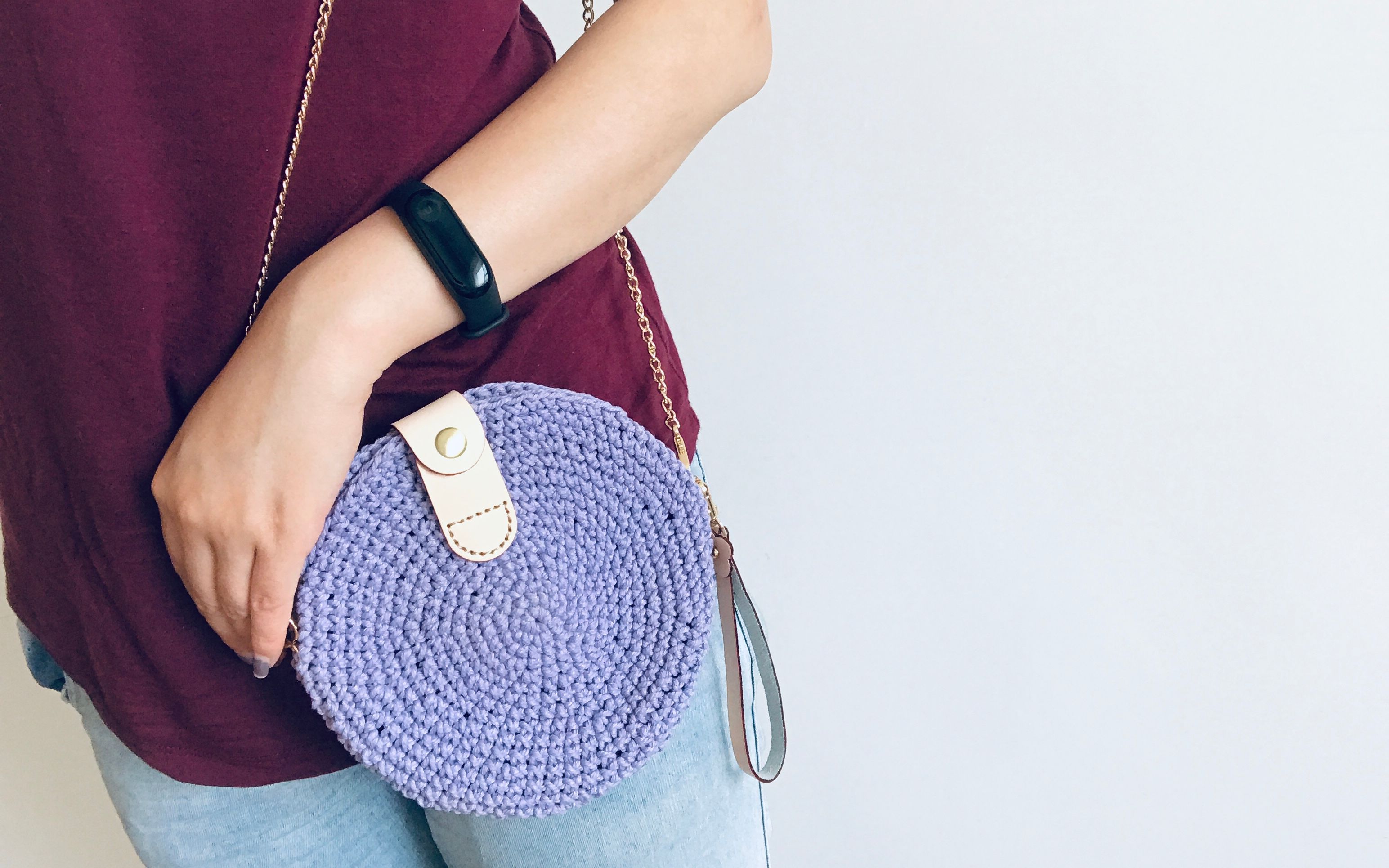 【四月手作】第一次尝试的钩编度假包【芸妈手作】上集向日葵花包