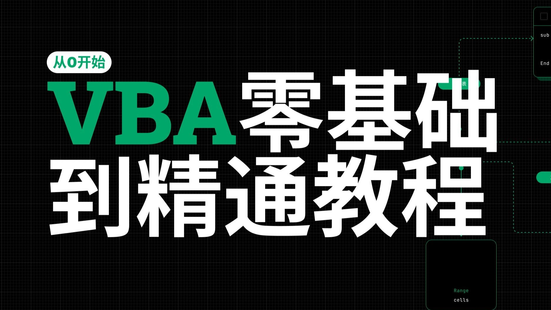 【VBA全套教程】Excel VBA全网最细致最精致的零基础到精通全套教程！真正实现从0到1的VBA学习！
