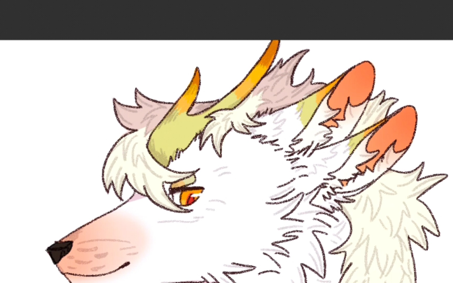 画渣画的四个兽头,哎嘿