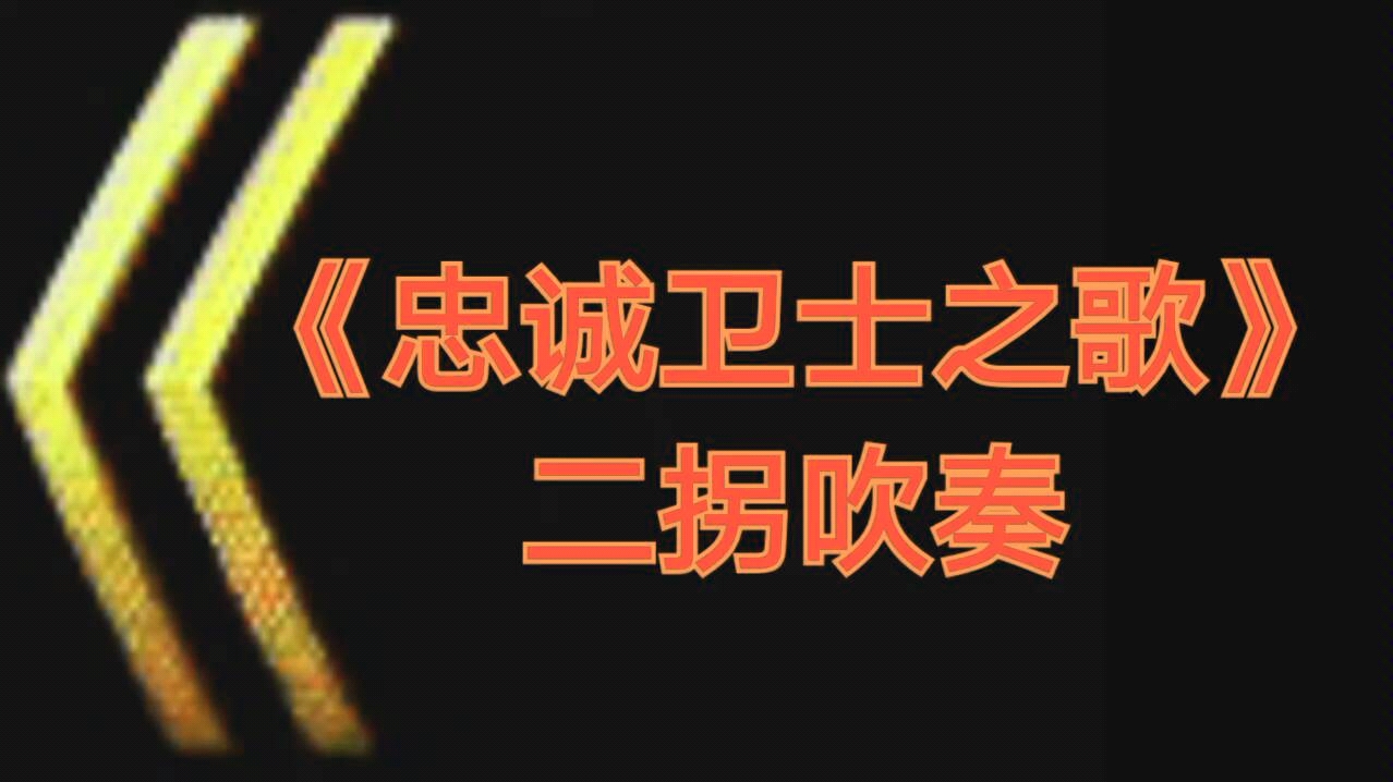 二拐口哨忠诚卫士之歌武警部队歌