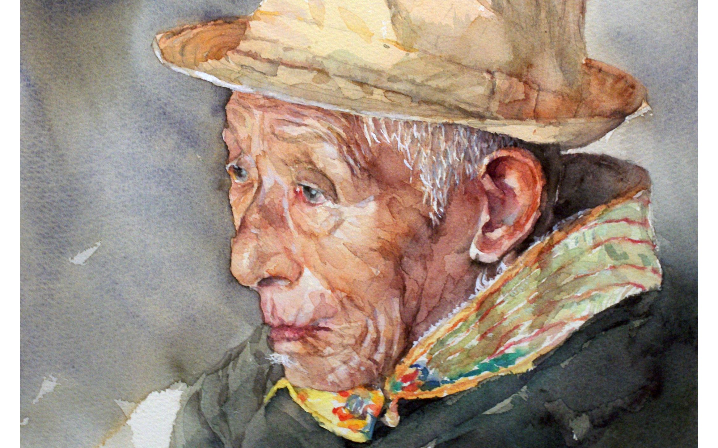 尼泊尔老人水彩全程_哔哩哔哩 (゜-゜)つロ 干杯~-bilibili