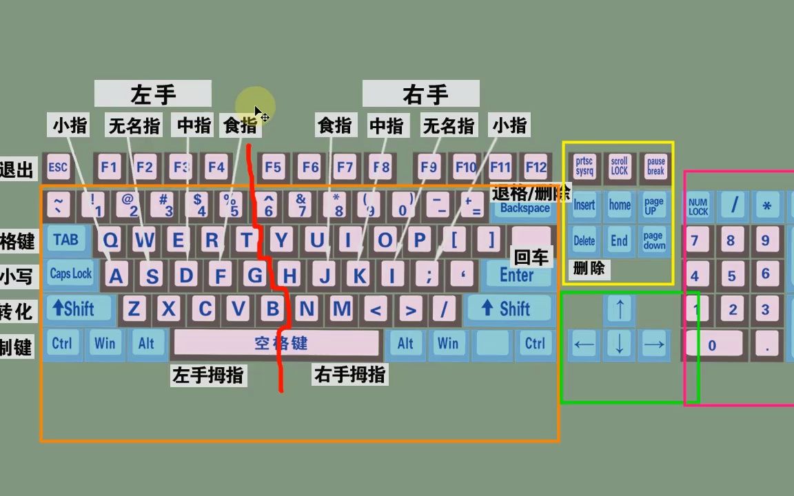 电脑初学者认识键盘和键盘正确打字方法哔哩哔哩bilibili