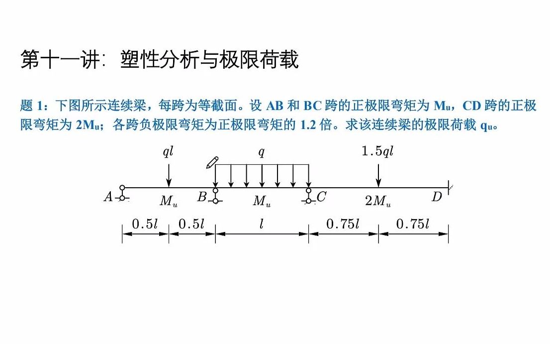 练习11:塑性分析与极限荷载哔哩哔哩bilibili