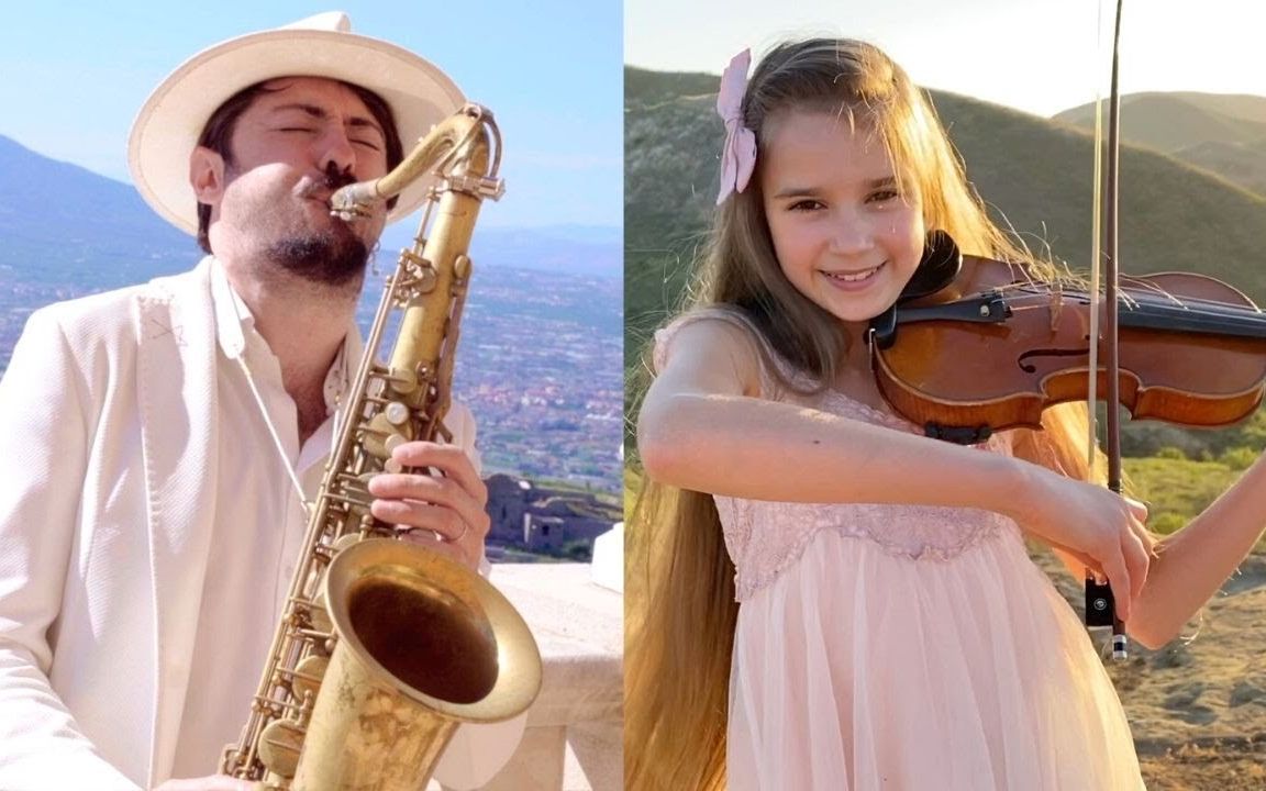 [图]【萨克斯 小提琴】我的太阳 'O SOLE MIO - Daniele Vitale Sax & Karolina Protsenko Violin