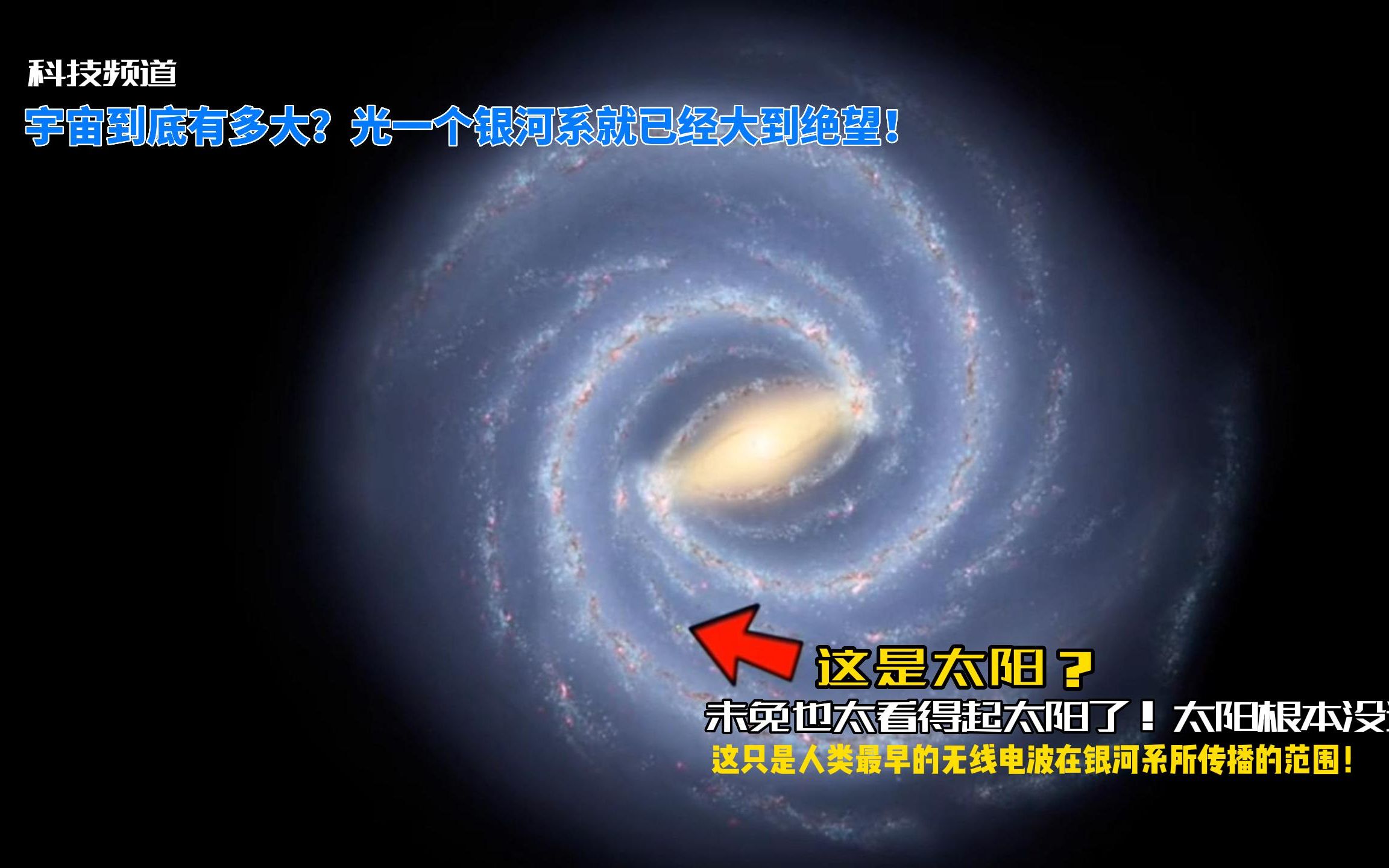 [图]宇宙到底有多大？人类124年前的无线电波只在银河系走过一小点