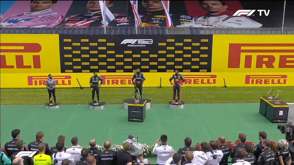 f1奥地利站(styrian)令人忍俊不禁的颁奖仪式