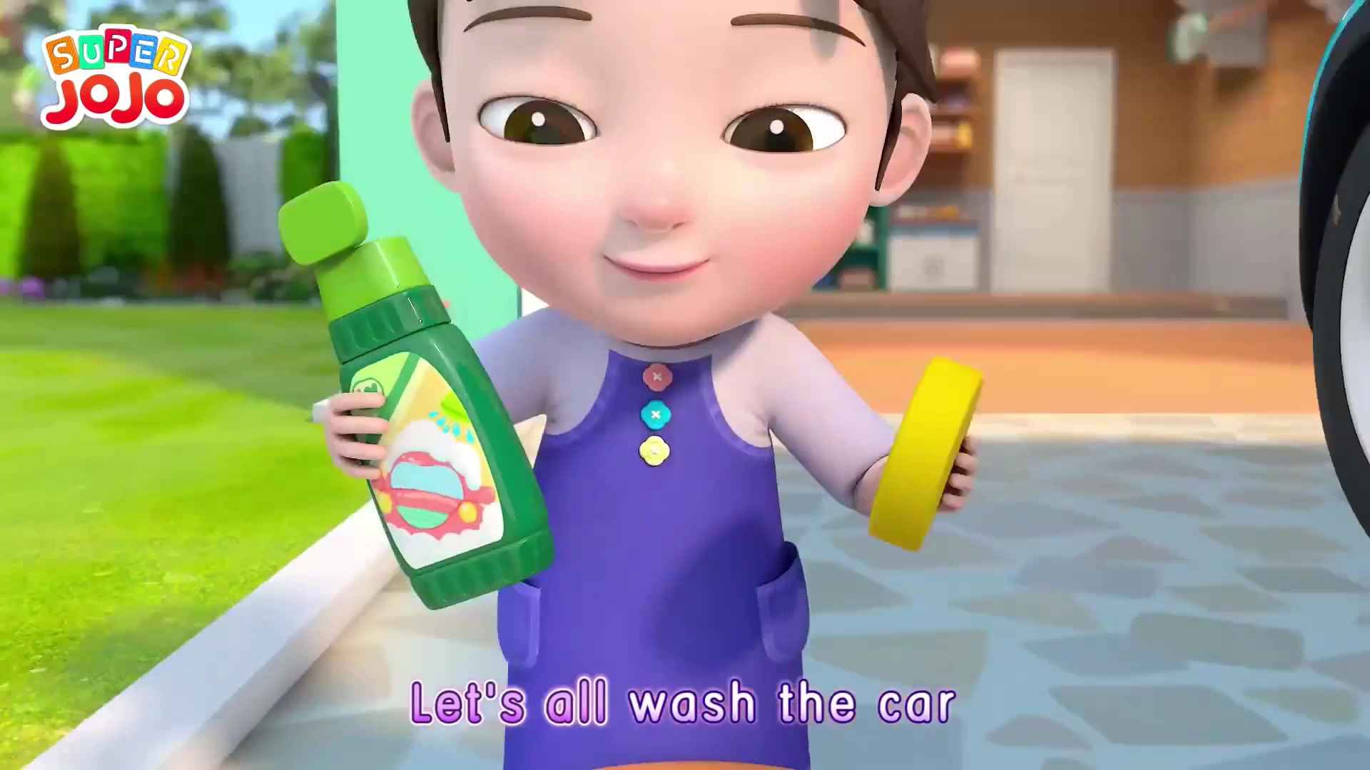 [图]第18集 Let's Wash The Car 让我们来洗车 l Super JOJO英文版