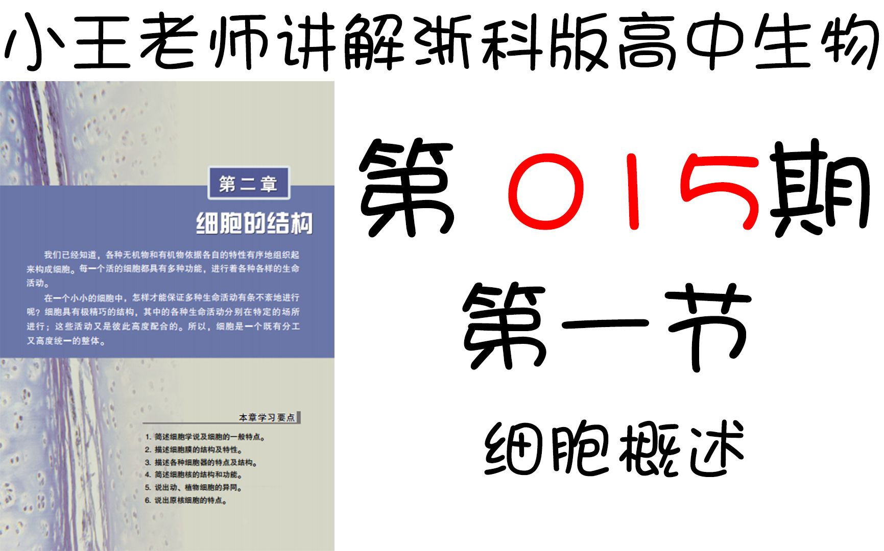 【第015期】【第二章第一节】小王老师带你精读浙科版高中生物必修一 细胞概述:细胞学说+相对表面积+生物分类+观察细胞哔哩哔哩bilibili