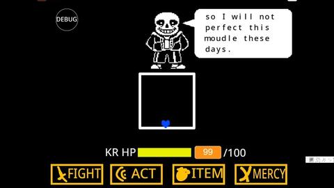 UnderTale Warped Development Sans Fight Phase1~2 - TurboWarp