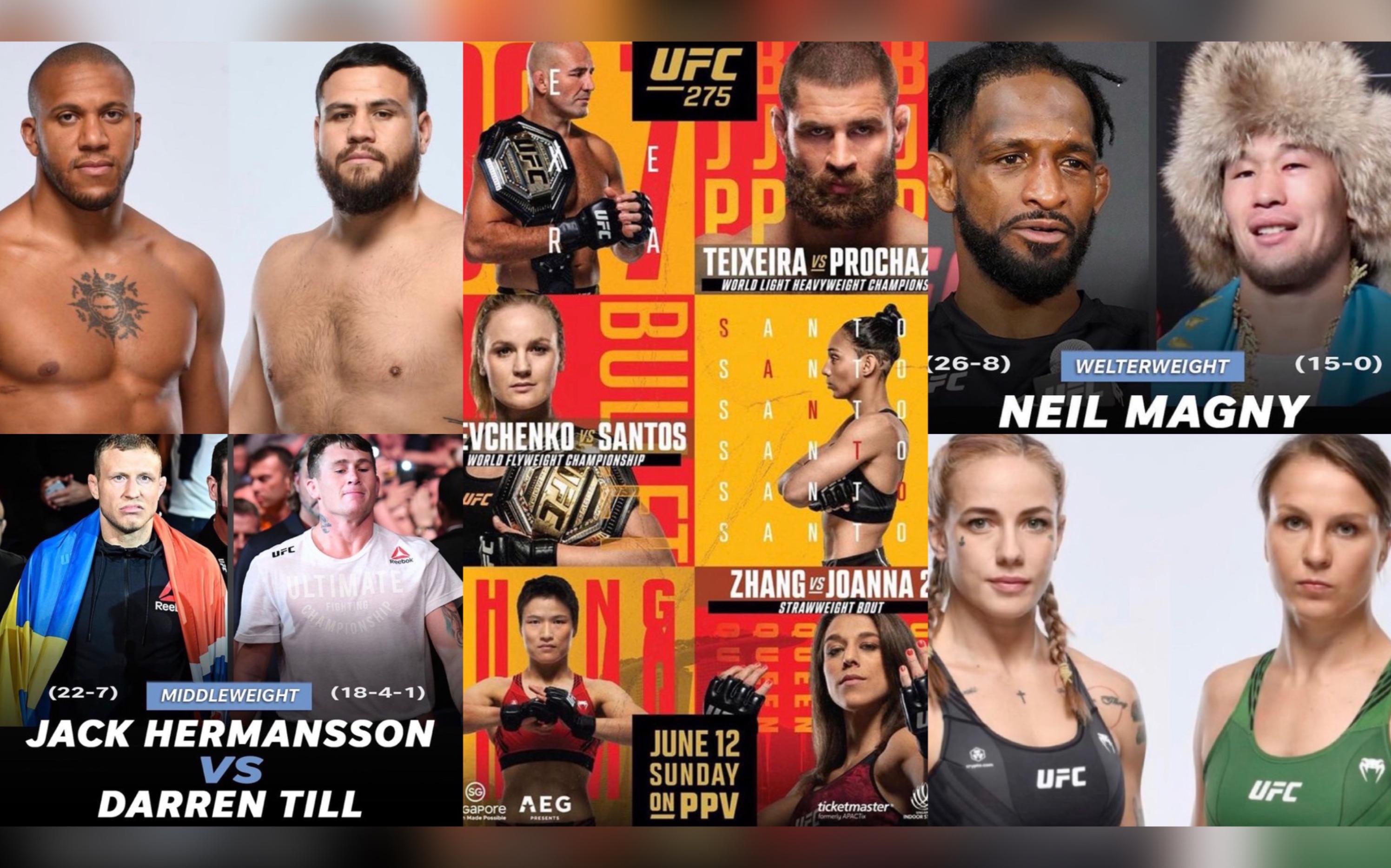 UFC/ 6月 / 7月 / 9月 重点定档比赛哔哩哔哩bilibili