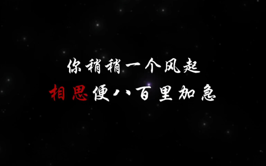 思念随风起,风止意难平,你稍稍一个风起,相思便八百里加急哔哩哔哩bilibili