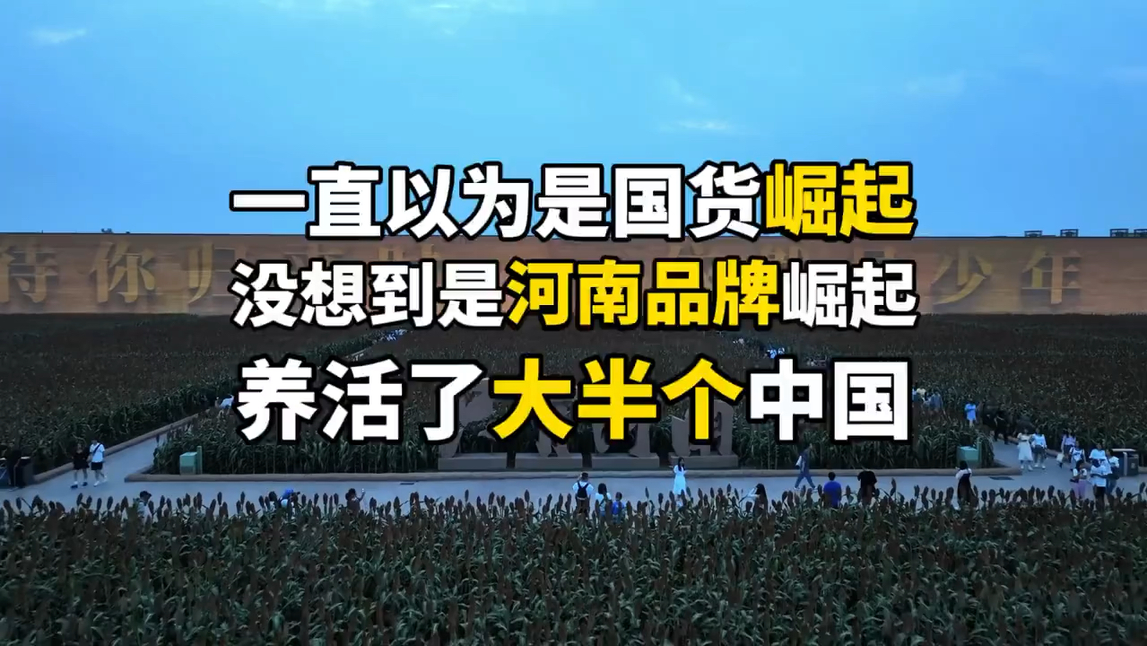 有网友说一直以为是国货崛起了,没想到是河南品牌崛起了,可以这么说,河南品牌养活了大半个中国.哔哩哔哩bilibili