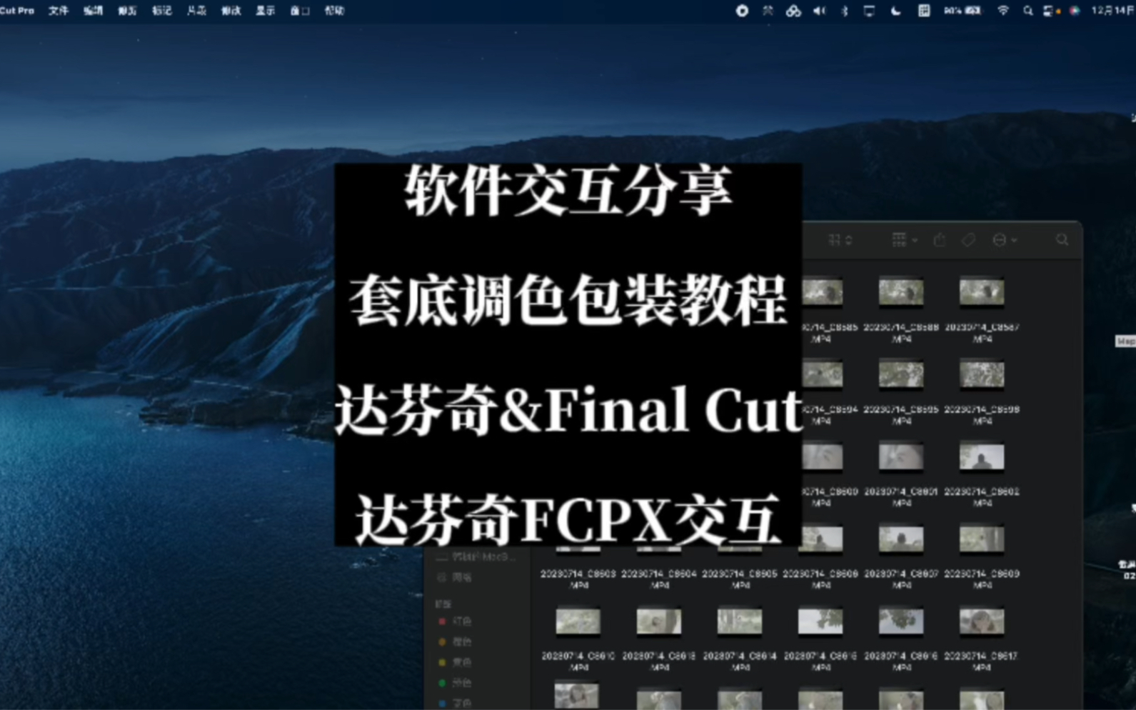 达芬奇和Fcpx交互/套底调色流程/Fcpx剪辑导入达芬奇调色/软件交互哔哩哔哩bilibili