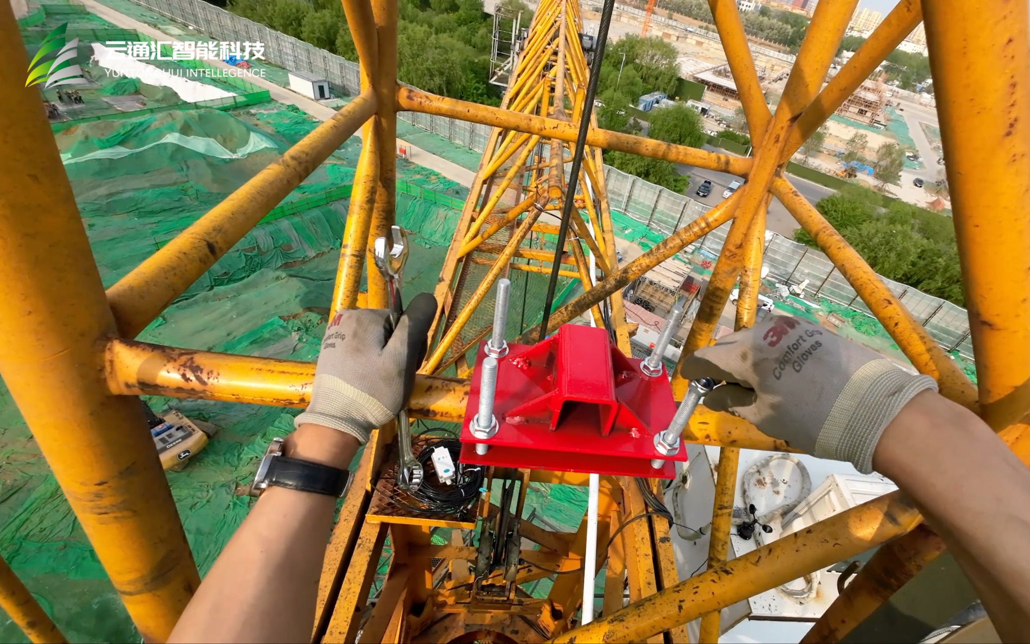 塔机吊钩可视化黑匣子重量传感器安装