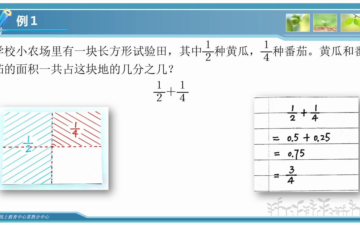 [图]2022年5月7日五年级数学《异分母分数加减法》