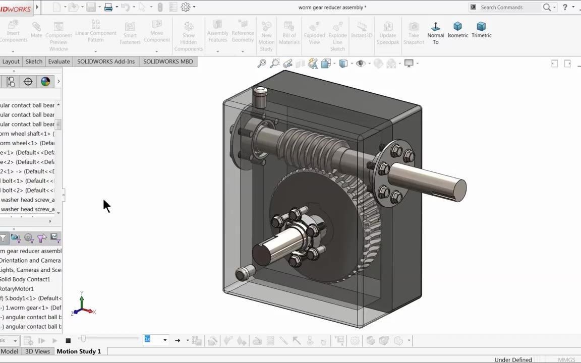 Solidworks蜗轮蜗杆减速器建模哔哩哔哩bilibili