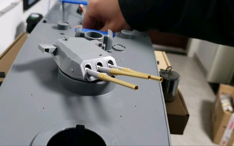 制作大和号战列舰自制探照灯独立可动主炮