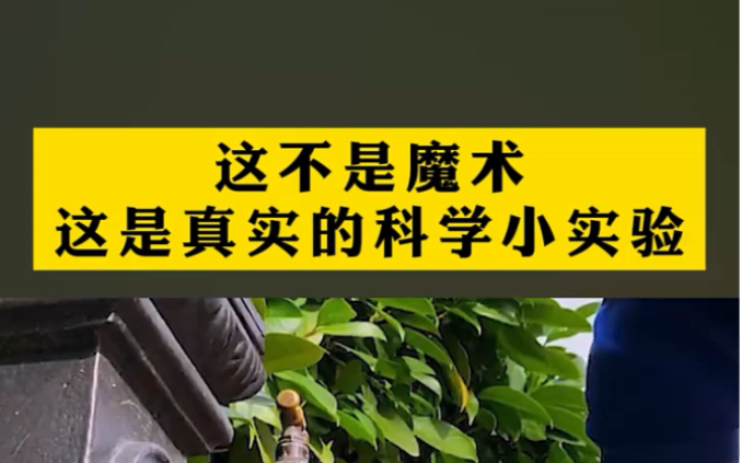 这不是魔术这是真实的科学小实验,在家里面也能做的科学小实验!哔哩哔哩bilibili