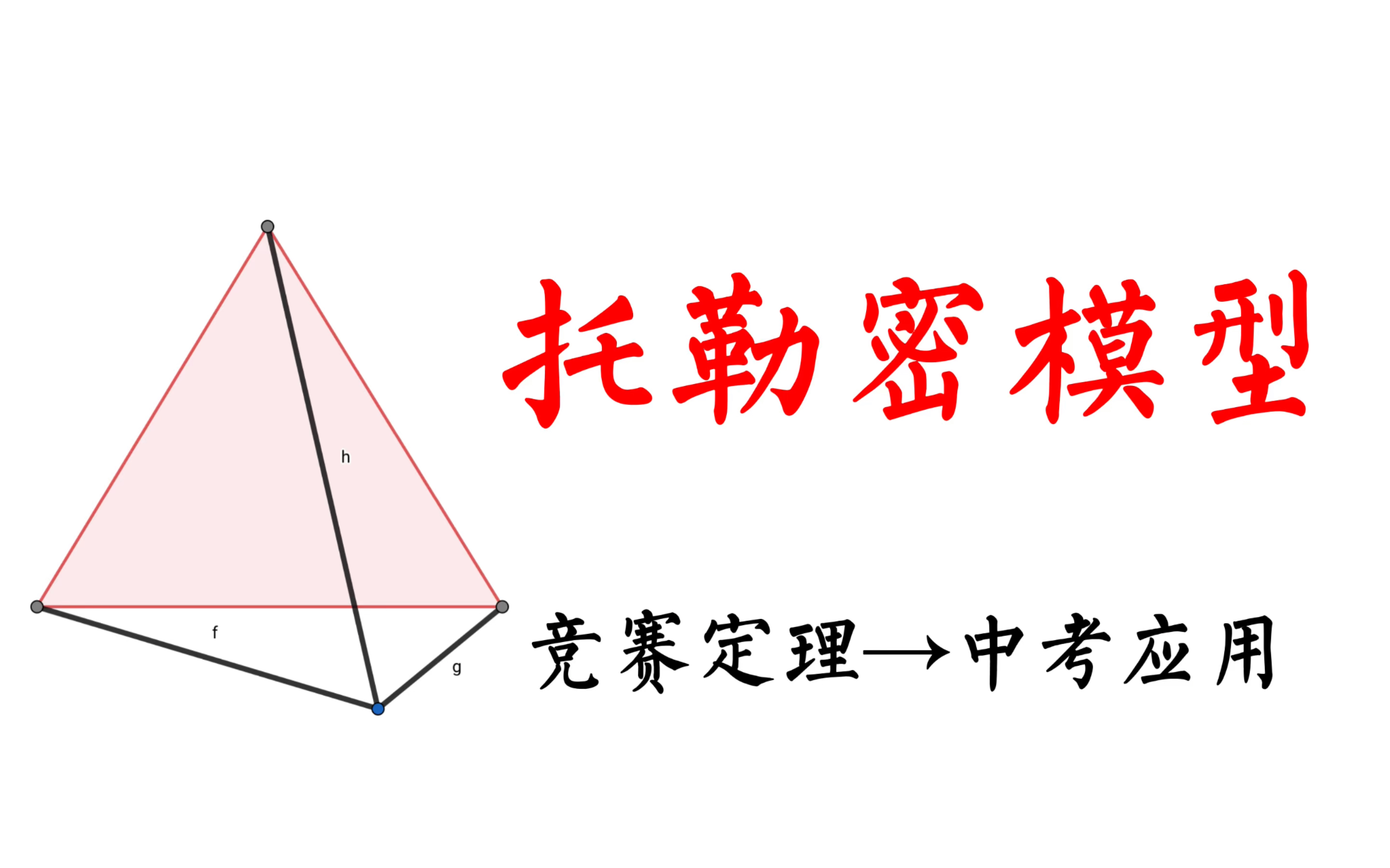 竞赛定理的中考应用——托勒密模型 初中数学几何模型哔哩哔哩bilibili