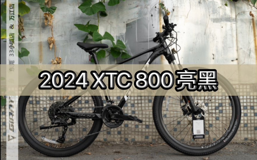 2024新款 捷安特XTC800亮黑 深灰色冰裂纹点缀 很好看很帅哔哩哔哩bilibili