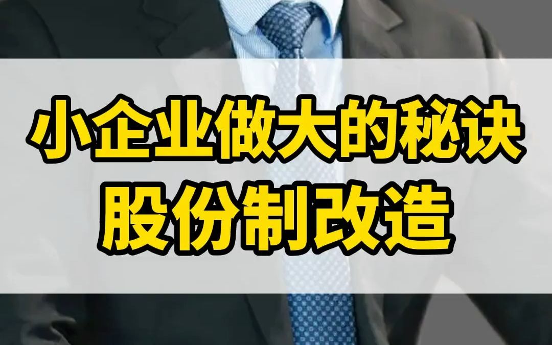 事实证明只要进行了股份制改造的企业,无一例外都做大做强了!哔哩哔哩bilibili