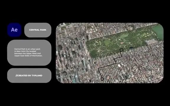 21661 地图路线动画ae模板