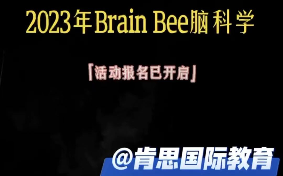 海外留学——2023年Brain Bee脑科学活动报名已开启哔哩哔哩bilibili