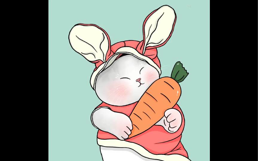 procreate猫猫兔呀ipad绘画