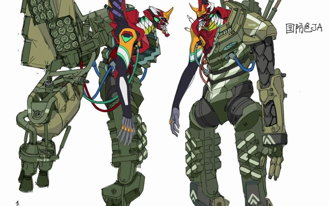 山下育人先生笔下的eva新世纪福音战士剧场版设定草图