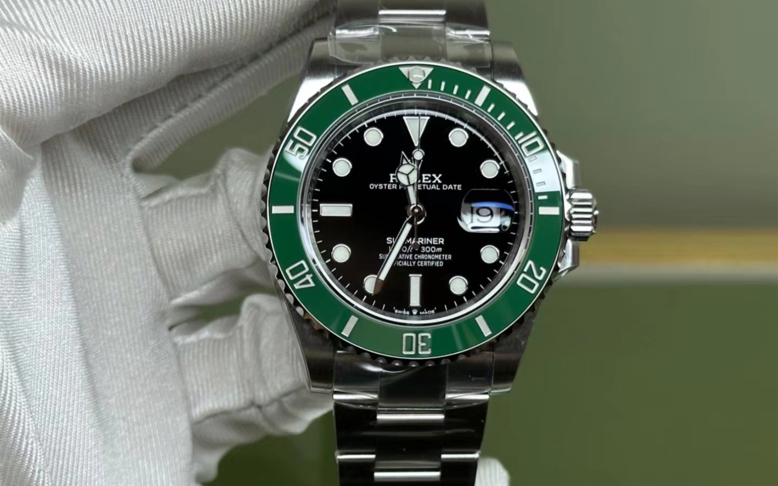 vs劳力士三代绿水鬼 绿圈黑面41mm 丹东3235机芯 动力储存72小时 904l