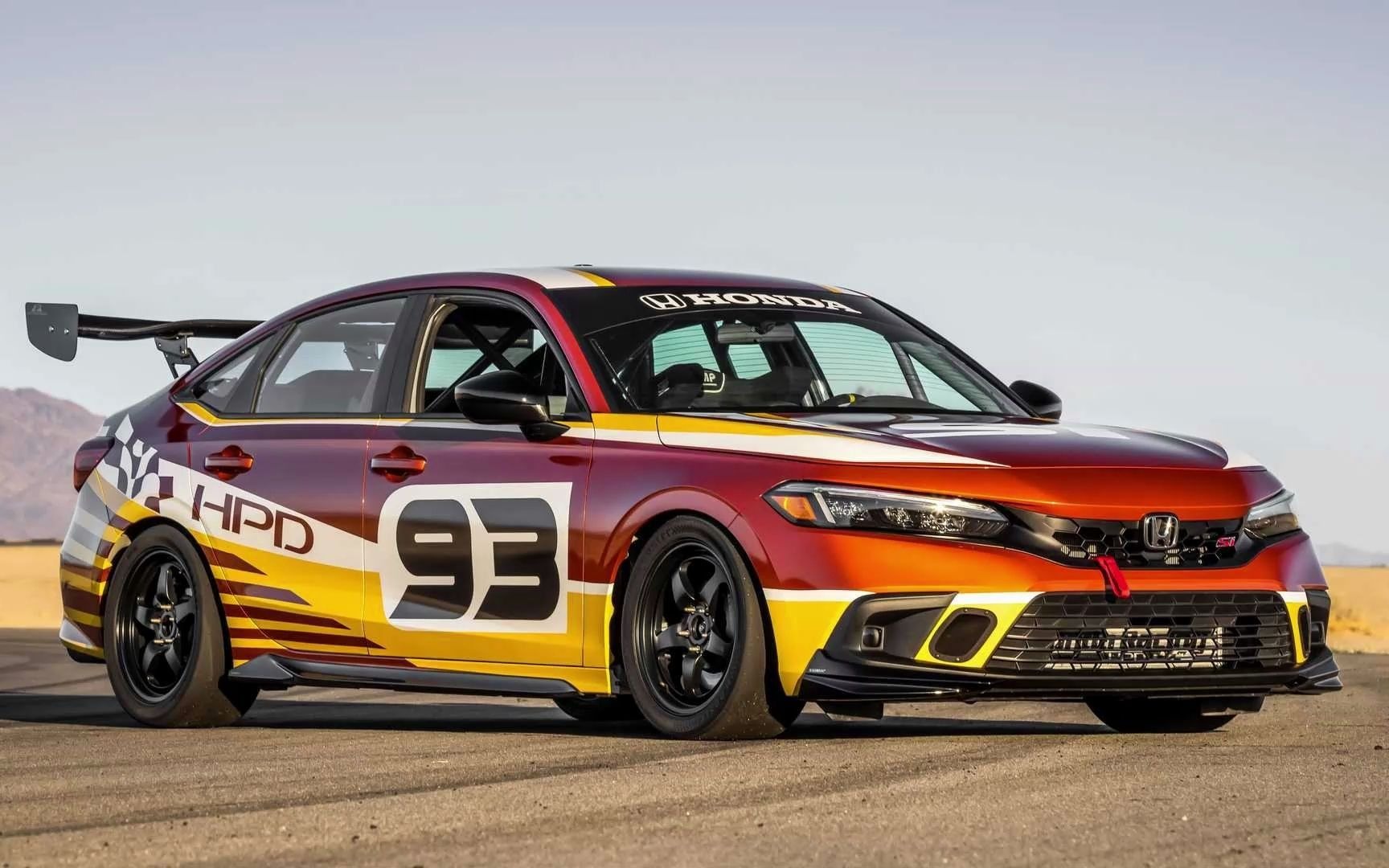 本田十一代思域si原型赛车曝光,新车将在11月的sema改装展展出_哔哩