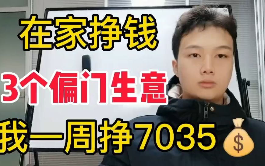 在家就可以挣钱的,3个偏门生意,尤其是第三个,我一周挣7035哔哩哔哩bilibili