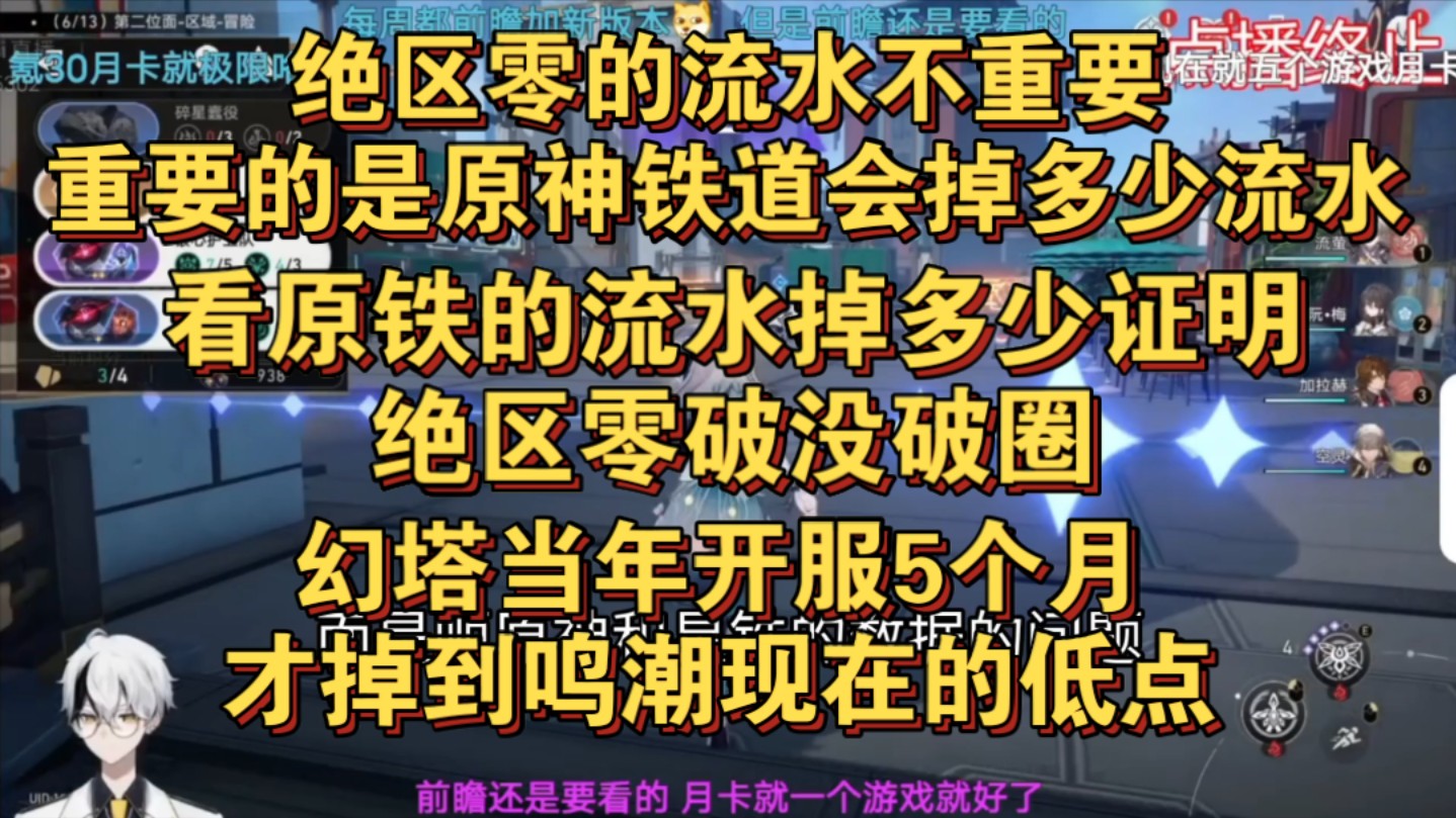 绝区零的流水不重要,重要的是原神铁道会掉多少流水,看原铁跌多少证明绝区零破没破圈哔哩哔哩bilibili原神