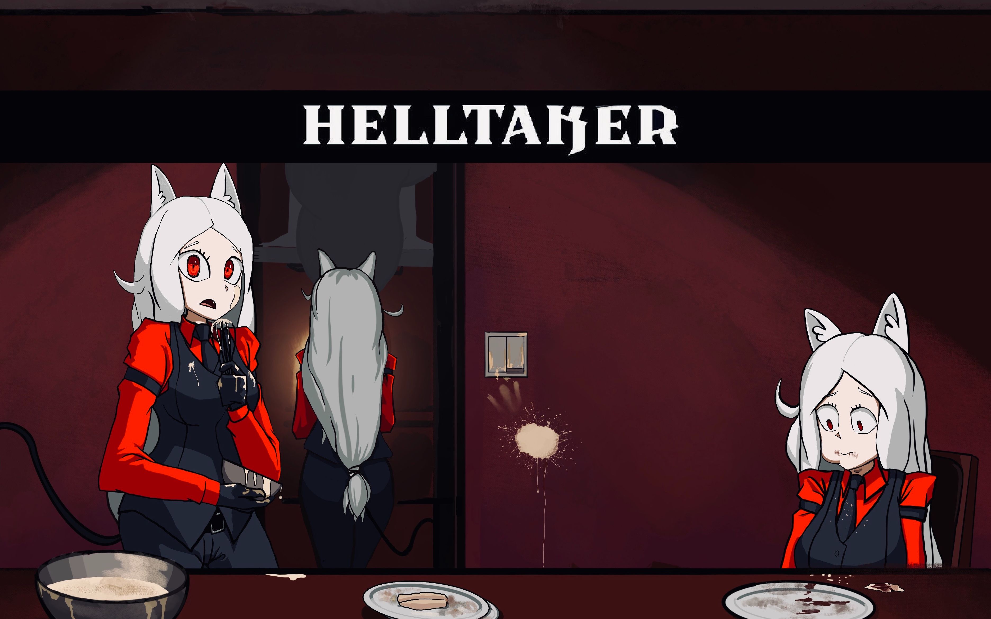 【helltaker】看门三狗拆家图—动态壁纸制作过程/预览