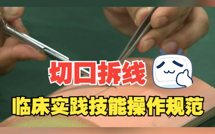 临床实践技能操作规范切口拆线哔哩哔哩bilibili