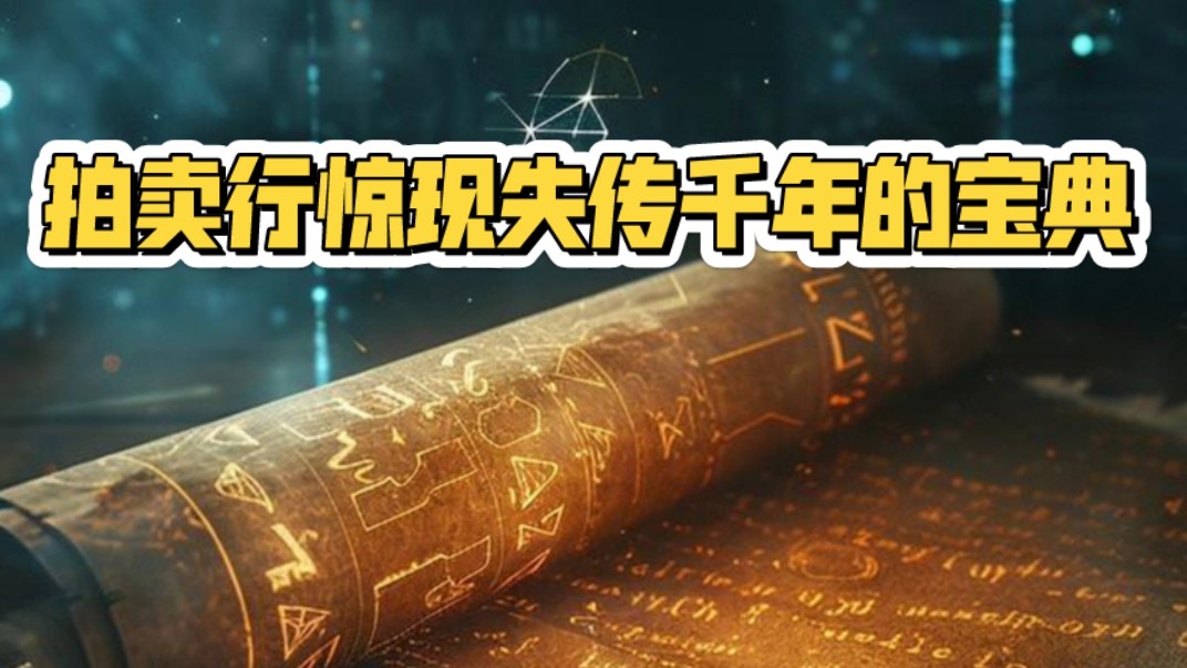 拍卖行惊现失传千年的宝典哔哩哔哩bilibili