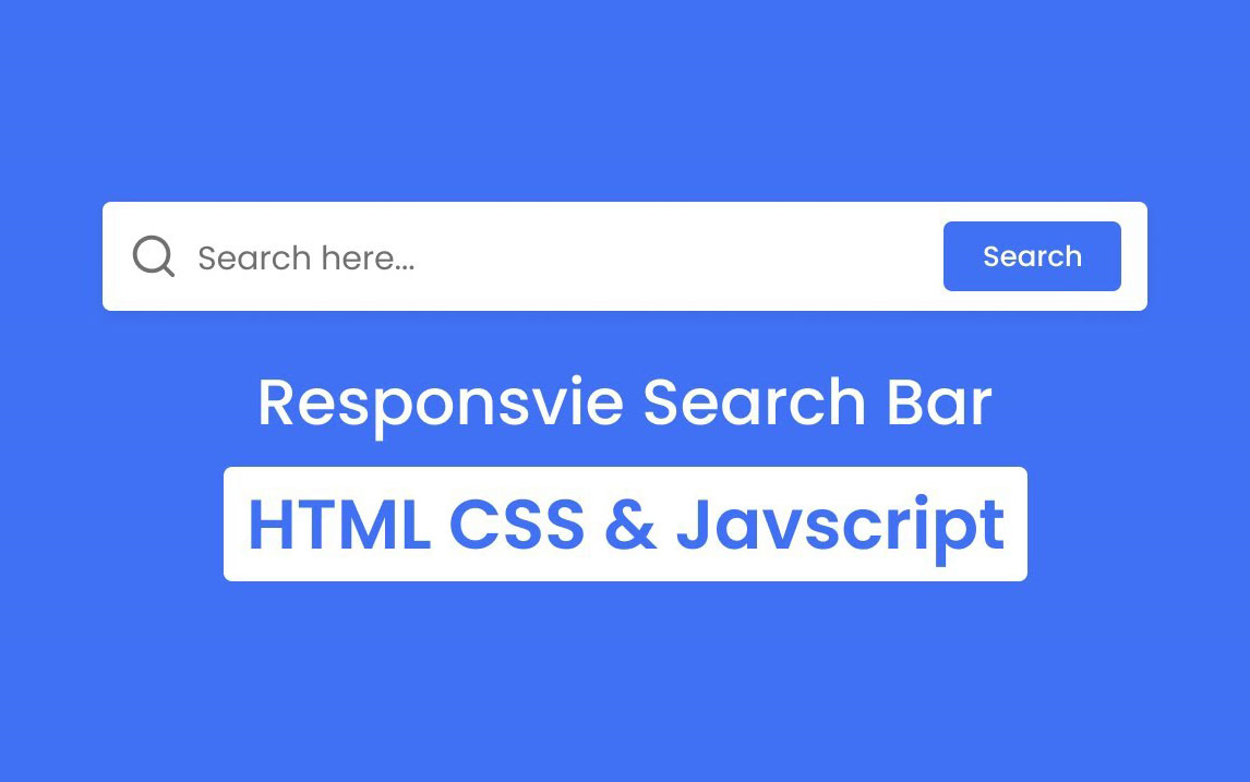 使用HTML、CSS和JavaScript创建响应式全屏搜索栏 | 按钮单击动画哔哩哔哩bilibili