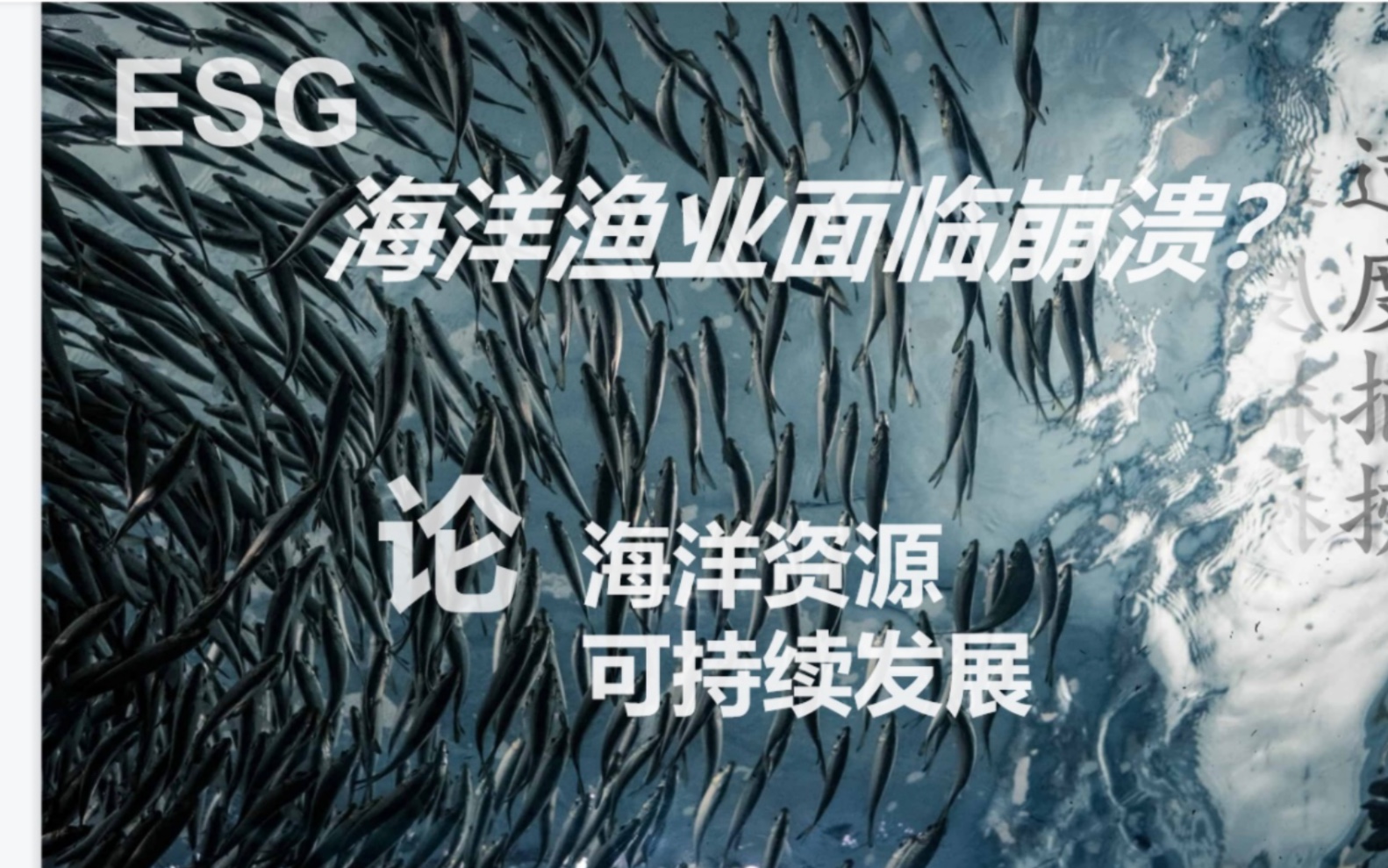 2048年人类对海鲜的欲望将无法得到满足?ESG 探讨过度捕捞与海洋资源可持续发展哔哩哔哩bilibili