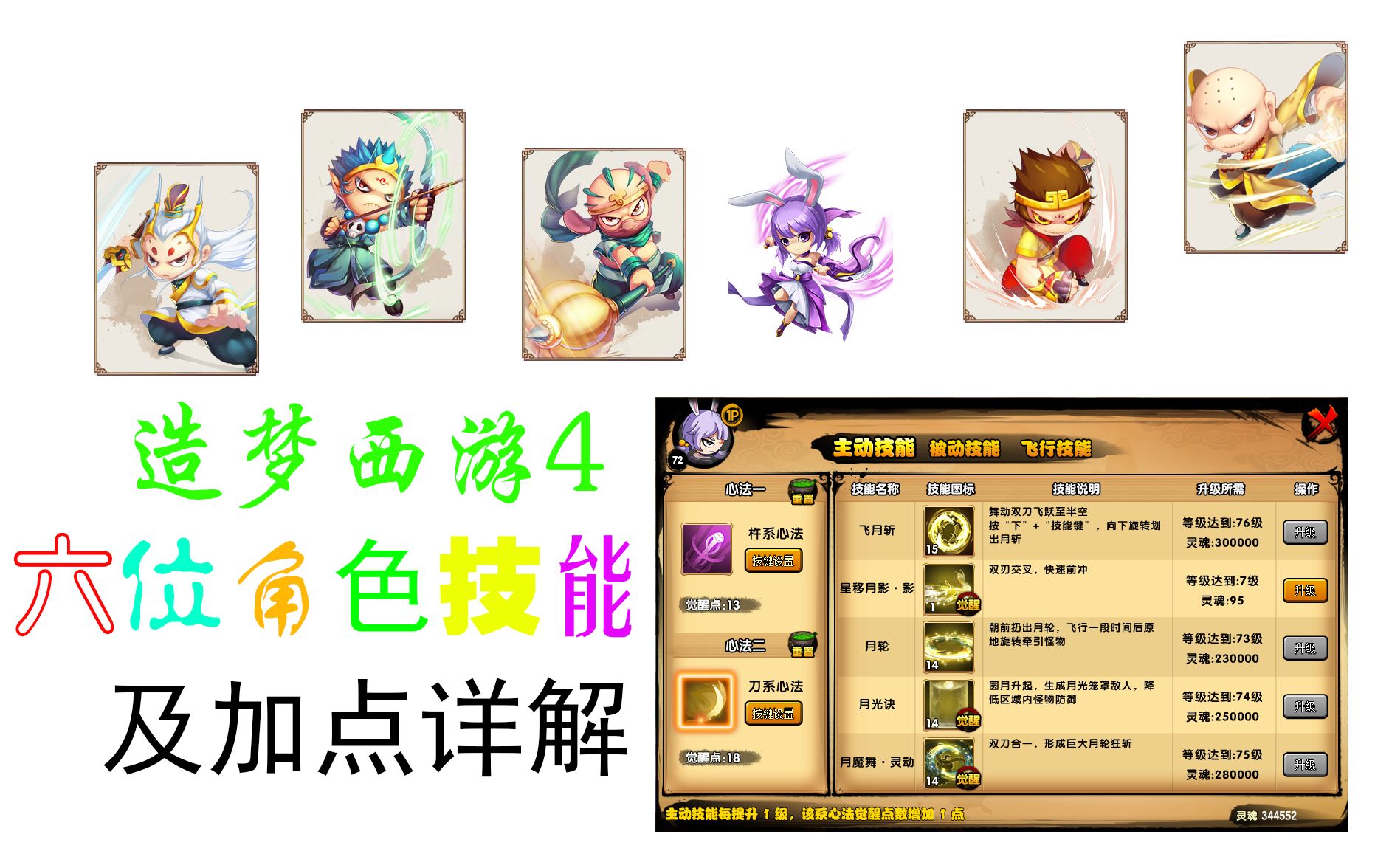 【造梦西游4】第五单元 第六节 六角色技能讲解(示意+加点)哔哩哔哩bilibili造梦西游4