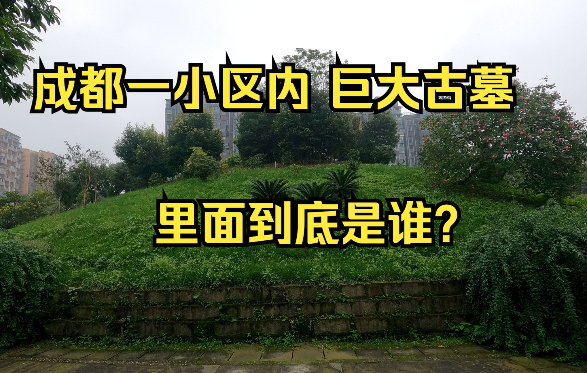 四川500年古墓,竟然在成都的一个小区里,封土巨大,里面是谁?哔哩哔哩bilibili