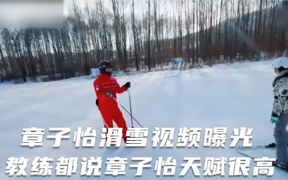 章子怡滑雪视频曝光,教练都说章子怡天赋很高哔哩哔哩bilibili