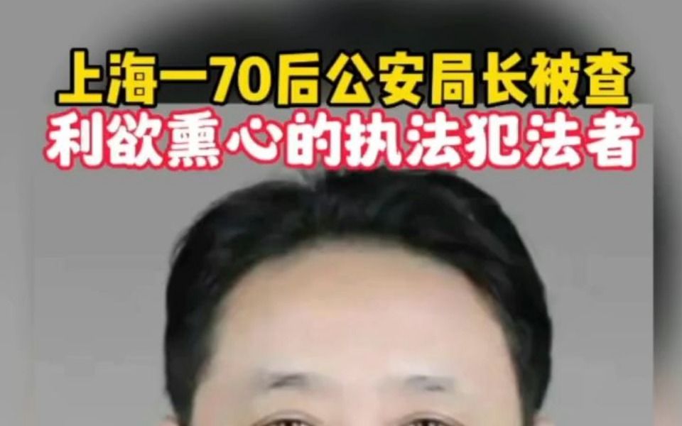 上海一70后公安局长被查利欲熏心的知法犯法者哔哩哔哩bilibili